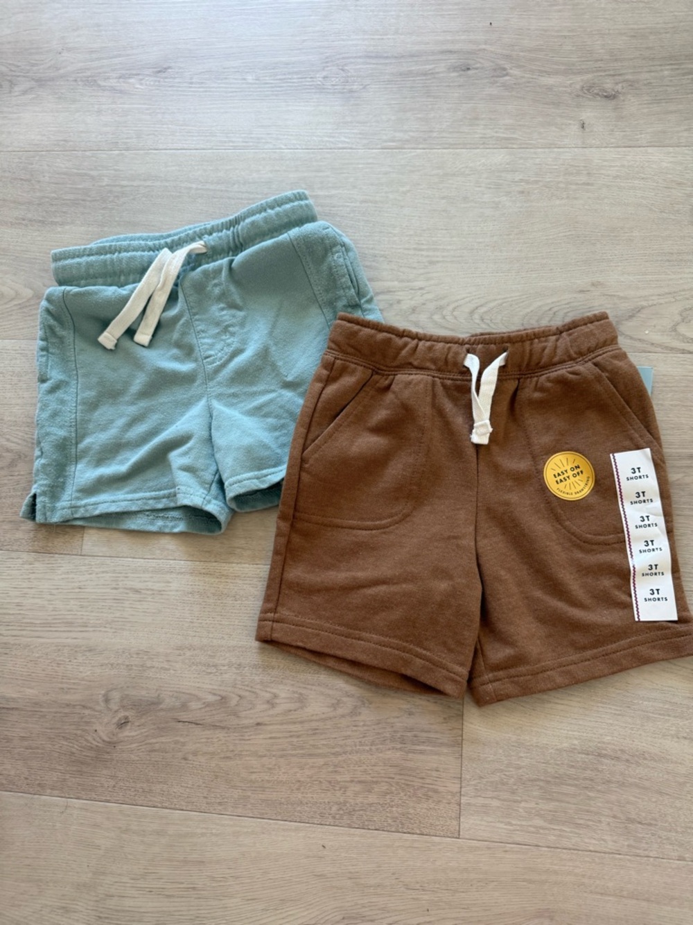 3T Drawstring Shorts - Brown and Sage